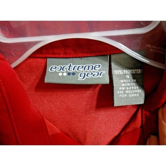 Extreme Gear Tribal Design Men's SMALL Button Short Sleeved Shirt Red Geometric - Picture 4 of 4